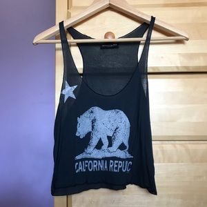 Cropped CA republic tank top